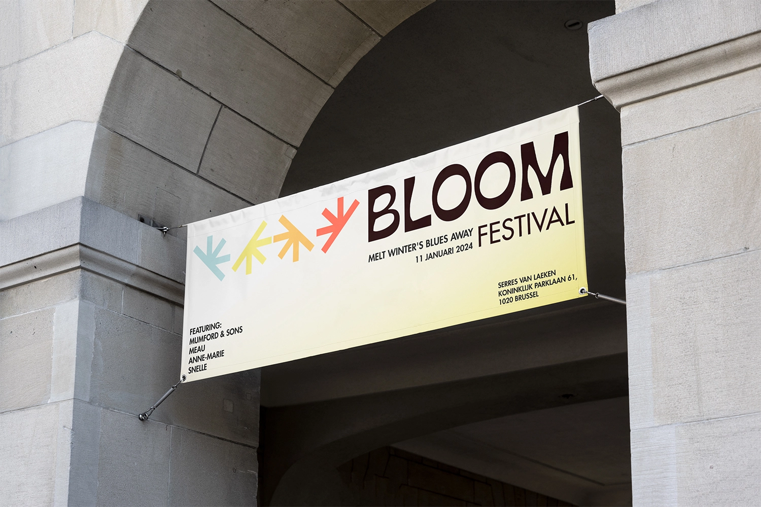 Bloom festival banner